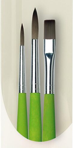 da Vinci Student Series 4209 School and Kindergarten Paint Brush Set, Synthetic with Green Handle, 3 Brushes in Saudi Arabia