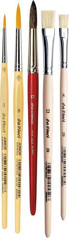 da Vinci Student Series 4209 School and Kindergarten Paint Brush Set, Synthetic with Green Handle, 3 Brushes in Saudi Arabia