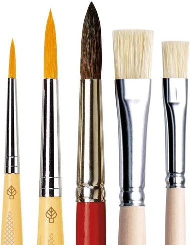 da Vinci Student Series 4209 School and Kindergarten Paint Brush Set, Synthetic with Green Handle, 3 Brushes in Saudi Arabia