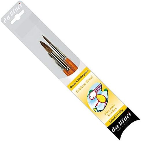 da Vinci Student Series 4209 School and Kindergarten Paint Brush Set, Synthetic with Green Handle, 3 Brushes in Saudi Arabia