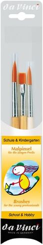 da Vinci Student Series 4209 School and Kindergarten Paint Brush Set, Synthetic with Green Handle, 3 Brushes in Saudi Arabia