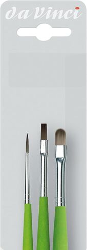 da Vinci Student Series 4209 School and Kindergarten Paint Brush Set, Synthetic with Green Handle, 3 Brushes in Saudi Arabia