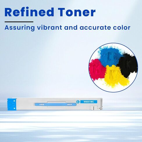 W9051MC Cyan Toner Cartridge High Yield Replacement for HP W9051MC Toner Cartridge for Color Managed MFP E87640 E87640Z E87650 E87650Z E87660 Printer Ink 1-Pack in Saudi Arabia