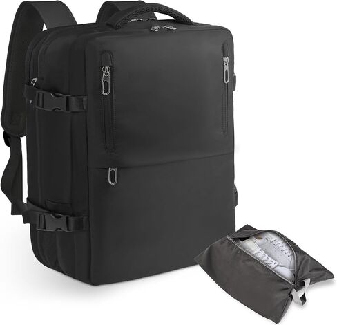 Travel Laptop Backpack with USB Charging Port Business Anti Theft Water Resistant Flight Approved Expandable Backpack (black) in Saudi Arabia