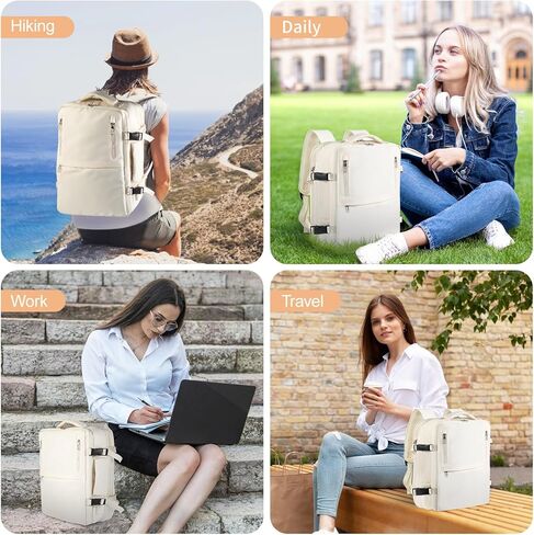 Travel Laptop Backpack with USB Charging Port Business Anti Theft Water Resistant Flight Approved Expandable Backpack (black) in Kuwait