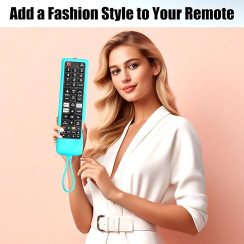 علبة حماية من السيليكون لـ Roku Remote ، حزمة من 3 غلاف البطارية العالمي تغطية الأكمام الجلدية المتوافقة مع عناصر التحكم عن بُعد TV Smart TV Smart Roku (Blue+Pink+Green) in Saudi Arabia
