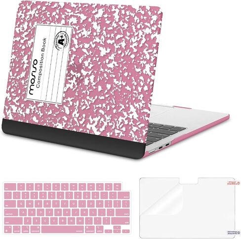 MOSISO Compatible with MacBook Air 13 inch Case 2025 2024 2023 2022 M4 A3240 M3 A3113 M2 A2681, Plastic Composition Book Hard Shell&Keyboard Cover&Screen Protector for MacBook Air 13.6 inch Case,Black in Saudi Arabia
