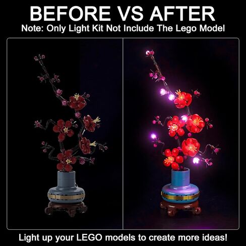 Upgraded Led Light Kit Compatible with Lego Icons Plum Blossom Building Set, Lights Decoration Compatible with Lego 10369 (Model Not Included) in Saudi Arabia