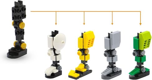 MyBuild Bricks Creative Building Bricks F504 - Build Mech Section, Toy Building Block Spare Parts Socket and Clip 18 Pieces in Saudi Arabia