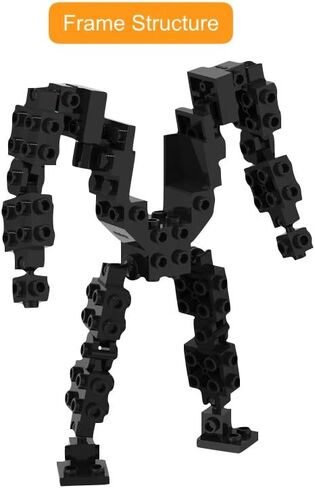 MyBuild Bricks Creative Building Bricks F504 - Build Mech Section, Toy Building Block Spare Parts Socket and Clip 18 Pieces in Saudi Arabia