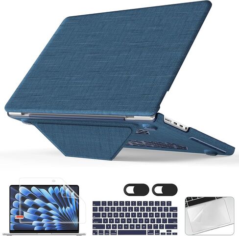 Designed for MacBook Pro 14 Inch Case 2021 2022 2023 2024 Release A3112 A3401 A3185 M4 A2918 A2992 M3 A2779 M2 A2442 M1 Pro/Max Protective Premium Fabric Case, Tibetan Blue in Saudi Arabia