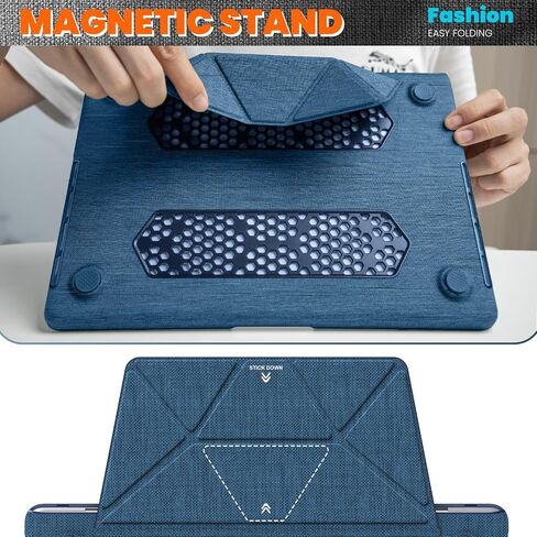 Designed for MacBook Pro 14 Inch Case 2021 2022 2023 2024 Release A3112 A3401 A3185 M4 A2918 A2992 M3 A2779 M2 A2442 M1 Pro/Max Protective Premium Fabric Case, Tibetan Blue in Saudi Arabia