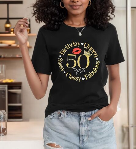Vintage 1976 T Shirts for Women 50th Birthday Shirts Gifts Born in 1976 Tshirt Retro Short Sleeve Tee Tops in Saudi Arabia