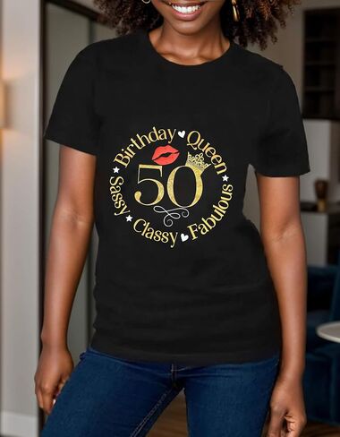 Vintage 1976 T Shirts for Women 50th Birthday Shirts Gifts Born in 1976 Tshirt Retro Short Sleeve Tee Tops in Saudi Arabia