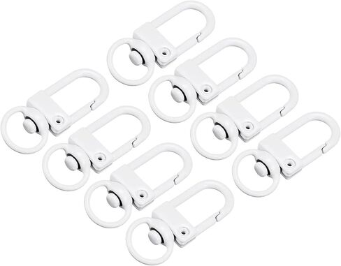 Clasps uxcell دوارة الخطاف المفاجئ ، 33x13mm ملونة جراد البحر مشبك لمفاتيح منظمة ، صياغة DIY ، الأسود ، 8pcs in Saudi Arabia