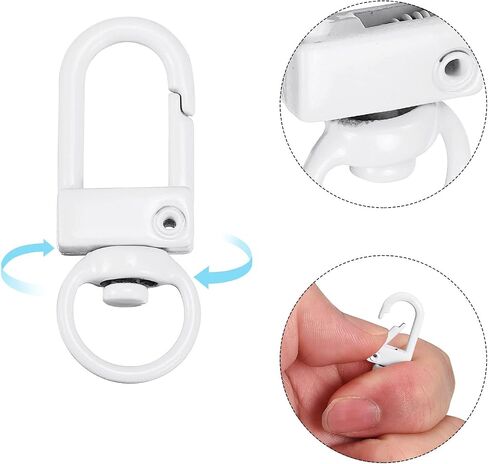Clasps uxcell دوارة الخطاف المفاجئ ، 33x13mm ملونة جراد البحر مشبك لمفاتيح منظمة ، صياغة DIY ، الأسود ، 8pcs in Saudi Arabia