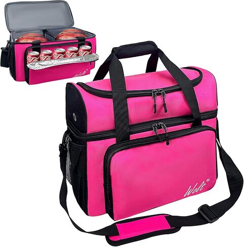 WOLT Bowling Ball Bag for 2 Balls, 2 Ball Bowling Bag with Padded Ball Holder- Fits Bowling Shoes Up to Mens Size 16, bowling accessories in Kuwait