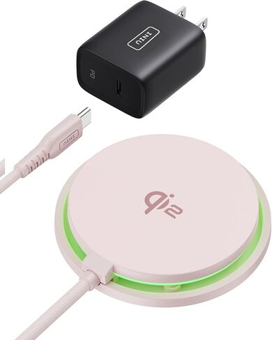 INIU Wireless Charger, 15W Fast Charging LED Mag-Safe Charger, Travel Magnetic Charging Pad Compatible with iPhone 16/15/14/13/12 Series, AirPods 3/2/Pro/Pro 2 (with Adapter) in Saudi Arabia