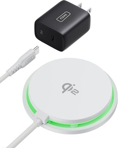 INIU Wireless Charger, 15W Fast Charging LED Mag-Safe Charger, Travel Magnetic Charging Pad Compatible with iPhone 16/15/14/13/12 Series, AirPods 3/2/Pro/Pro 2 (with Adapter) in Saudi Arabia