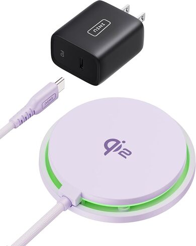 INIU Wireless Charger, 15W Fast Charging LED Mag-Safe Charger, Travel Magnetic Charging Pad Compatible with iPhone 16/15/14/13/12 Series, AirPods 3/2/Pro/Pro 2 (with Adapter) in Saudi Arabia