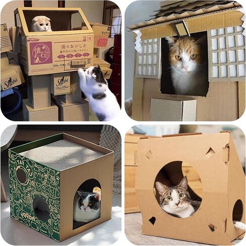 قاطع Mesen Cardboard لخدش القط ، قاطع صندوق من الورق المقوى ثلاثي الأبعاد ، خدش Cat Cat DIY ، أداة إعادة تدوير الورق المقوى المحمولة ، آلة قطع الورق المقوى لمحبي القط (صغيرة) in Kuwait