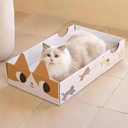 قاطع Mesen Cardboard لخدش القط ، قاطع صندوق من الورق المقوى ثلاثي الأبعاد ، خدش Cat Cat DIY ، أداة إعادة تدوير الورق المقوى المحمولة ، آلة قطع الورق المقوى لمحبي القط (صغيرة) in Kuwait
