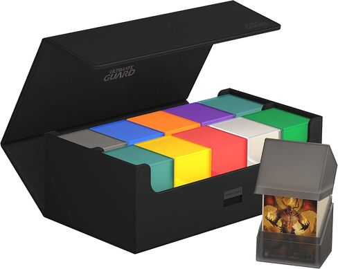 Ultimate Guard Arkhive 800+, Deck Case for 800 Double-Sleeved TCG Cards, Black, Compatible with Boulders, Magnetic Closure & Microfiber Inner Lining in Saudi Arabia
