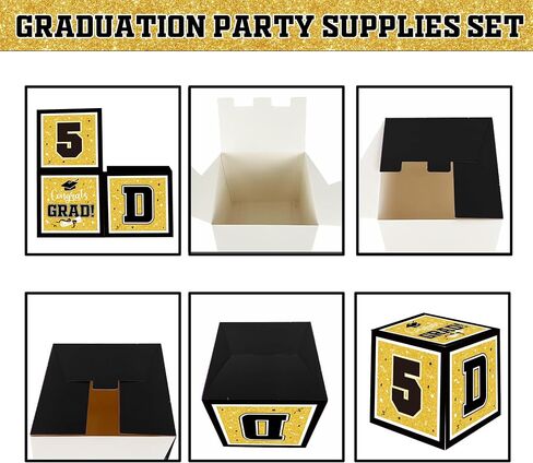 Graduation decorations class of 2025,Grad 2025 Boxes,balloons of number 2025 for men women graduation party decorations（Gold） in Saudi Arabia