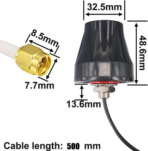 4G LTE SMA Male Antenna with 3M Injection Molded RG58 Cable for Cellular Trail Camera Covert Spartan Spypoint Stealth Tactacam Reveal SEHMUA Muddy Wildlife Hunting Game Cam Security Camera in Saudi Arabia