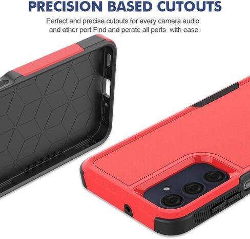 for Samsung Galaxy A16 5G Case: Dual Layer Protective Heavy Duty Cell Phone Cover Shockproof Rugged with Screen Protector - Military Protection Bumper Tough - Samsung Galaxy A16 5G 2025, Black in Saudi Arabia