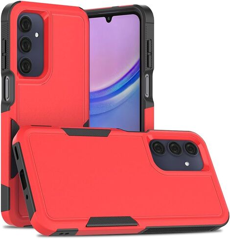 for Samsung Galaxy A16 5G Case: Dual Layer Protective Heavy Duty Cell Phone Cover Shockproof Rugged with Screen Protector - Military Protection Bumper Tough - Samsung Galaxy A16 5G 2025, Black in Saudi Arabia