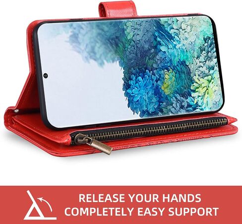 Asuwish Compatible with Samsung Galaxy S20 Plus Glaxay S20+ 5G Wallet Case and Tempered Glass Screen Protector Flip Card Holder Cell Phone Cover for Gaxaly S20+5G S20plus 20S + S 20 20+ G5 Men Purple in Saudi Arabia