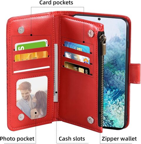 Asuwish Compatible with Samsung Galaxy S20 Plus Glaxay S20+ 5G Wallet Case and Tempered Glass Screen Protector Flip Card Holder Cell Phone Cover for Gaxaly S20+5G S20plus 20S + S 20 20+ G5 Men Purple in Saudi Arabia