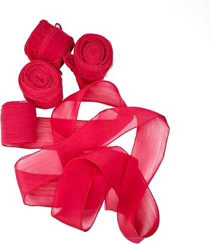 Chiffon Ribbon 1.5" x 20Yd (4 Rolls *5Yd) for Wedding Invitations, Bridal Bouquets, DIY Tassel Garland Decorations, Gifts Wrapping & Bow Making (Navy) in Kuwait