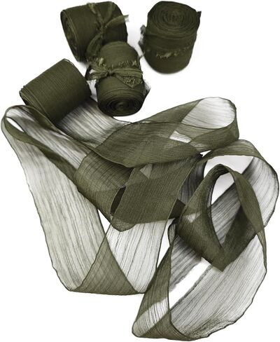 Chiffon Ribbon 1.5" x 20Yd (4 Rolls *5Yd) for Wedding Invitations, Bridal Bouquets, DIY Tassel Garland Decorations, Gifts Wrapping & Bow Making (Navy) in Kuwait