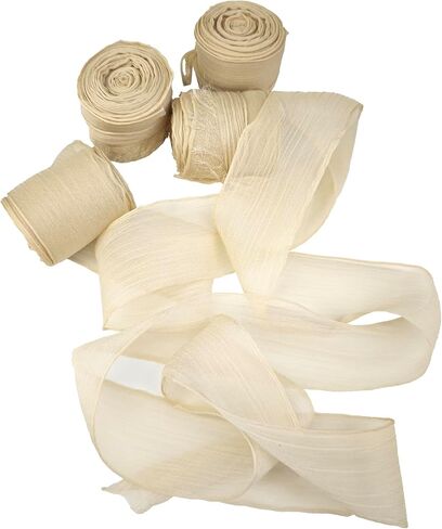 Chiffon Ribbon 1.5" x 20Yd (4 Rolls *5Yd) for Wedding Invitations, Bridal Bouquets, DIY Tassel Garland Decorations, Gifts Wrapping & Bow Making (Navy) in Kuwait