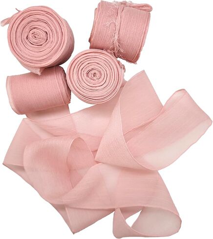 Chiffon Ribbon 1.5" x 20Yd (4 Rolls *5Yd) for Wedding Invitations, Bridal Bouquets, DIY Tassel Garland Decorations, Gifts Wrapping & Bow Making (Navy) in Kuwait
