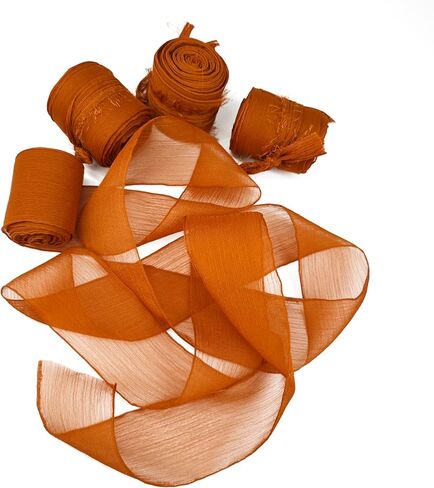 Chiffon Ribbon 1.5" x 20Yd (4 Rolls *5Yd) for Wedding Invitations, Bridal Bouquets, DIY Tassel Garland Decorations, Gifts Wrapping & Bow Making (Navy) in Kuwait