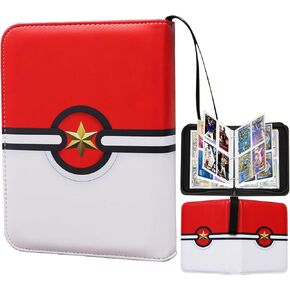 Deluxe Fire Dragon Trading Card Binder - 4-Pocket Zipper Binder with 400 Pockets, Ideal for Boys, Girls, and Card Enthusiasts - Collectible Trading Card Albums, Cases & Sleeves