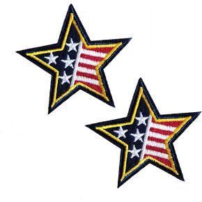 USA Flag Epaulet Patches ، 2PCS Stars American Flag Counder حزام مطرزة على بقع الملحقات الزخرفية DIY لالتقاط القبعات على ظهر حقيبة الظهر