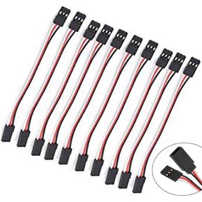 10pcs 50cm Jr Male to Female Servo Cable Extension Extract Lead Futaba Cable (Jr Male to Female)