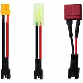 SM2P TO XT30 و SM2P إلى MINI Tamiya و SM-2P إلى Deans T Plug Conduct Cable مع سلك سيليكون 16AWG لـ RC FPV بدون طيار