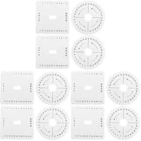Ciieeo 12 Pcs Kumihimo Disk Instructions Braiding Board Knitting Tools Round Disk Jewelry Tools Braid Boards Jewelry Plate Bracelet Knitting Tool Disc Student White Wristband Eva