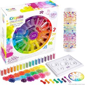 أزياء الملائكة Crayola Creations Color Color Pead Kit ، Multicoldored 2،000+ Bead Set & Wheel ، Diy Jewelry Kit for Kids ، Teen Girls & Boys