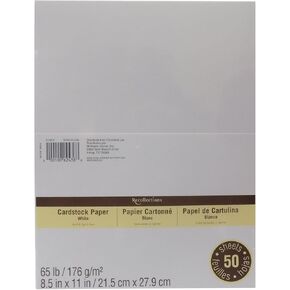 Cardstock Paper Value Pack, 8.5 x 11 in White by Recollections (Value 2-pack)
