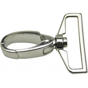 مشبك الشكل البيضاوي D-Ring ، 1.5 بوصة داخل القطر ، والفضة ، حزمة 10