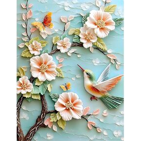 Puzzles for Adults 1000 Pieces, Flower Bird Puzzle 1000 Pieces - Spring Blossom Glory, Impossible Hummingbird Puzzle