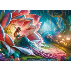 Flower Fairy Jigsaw Puzzle, Mythology Jigsaw Puzzles, Fairy Tale Forest Princess Challenging Puzzles for Adults 1000 Pieces, Home Decoration Puzzle, Interlock Perfectly No Dust