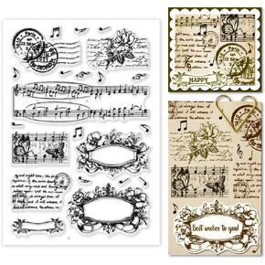1 Sheet Clear Stamp, 26 Uppercase and Lowercase English Letters Transparent Rubber Stamps Reusable Silicone Clear Stamp Seals for Card Making DIY Craft