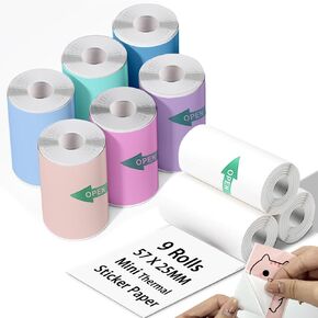 10 Rolls Mini Thermal Printer Paper, Mini Printer Paper 57 X 25mm, Mini Pocket Printer Paper for Most Kids Instant Camera, Kids Instant Camera Refill Mini Printer Paper in Kuwait